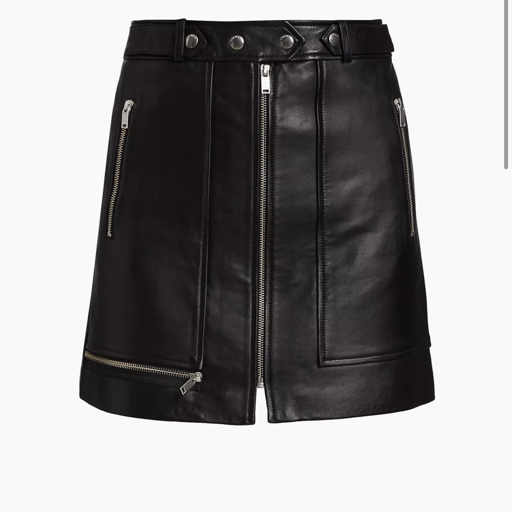 NWT ENA PELLY NEW YORKER LEATHER MINI SKRT SZ 2